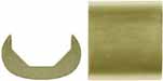Muzzle cap, 3/4" octagon, short shallow crescent, brass